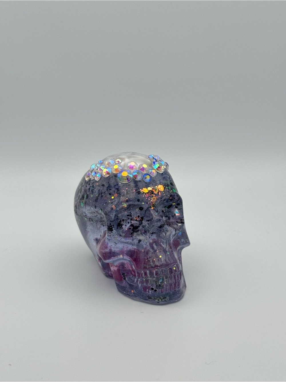 Heavenly Cherub Iridescent Skull Accent Collectible